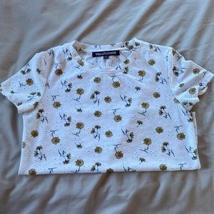 White Floral Tee